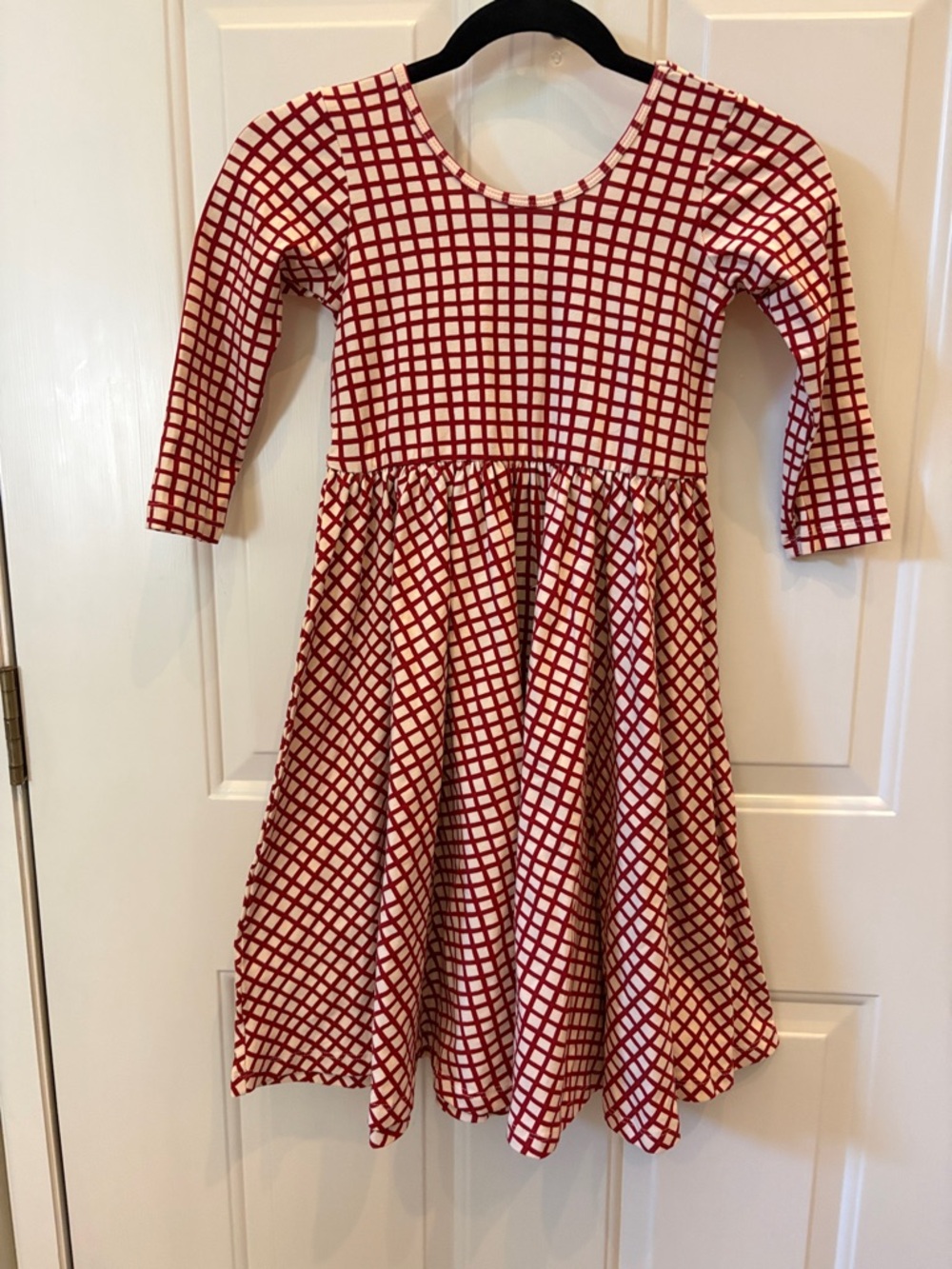 Alice + Ames; Girls Red and White Check Fit-and-Flare Dress